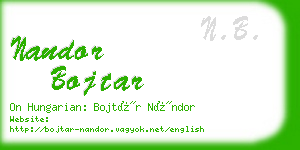 nandor bojtar business card